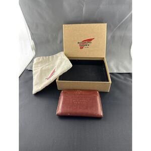 Red Wing shoes card holder new in box with protective felt bag